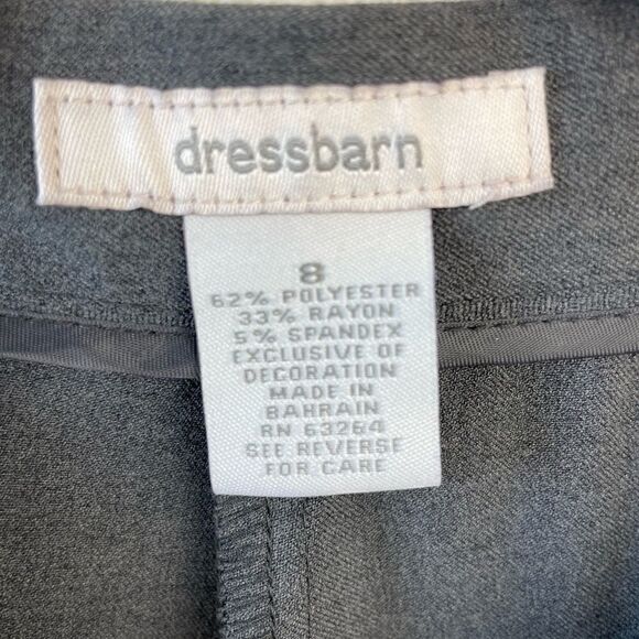 NWT Dress Barn Gray Slack Pants Size 8 - Picture 7 of 7